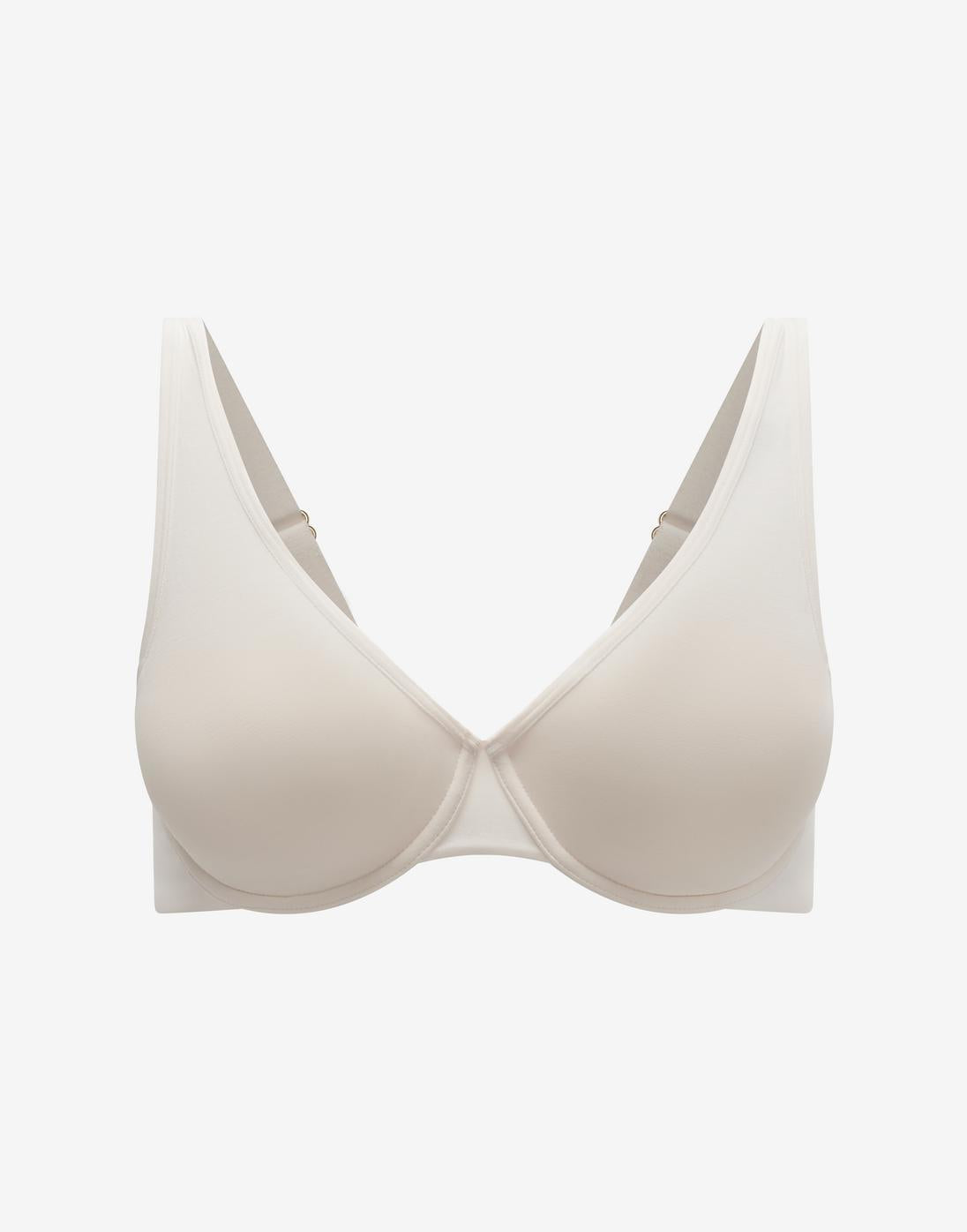 Sea Salt Organic Cloud Cotton Perfect Coverage Bra (White