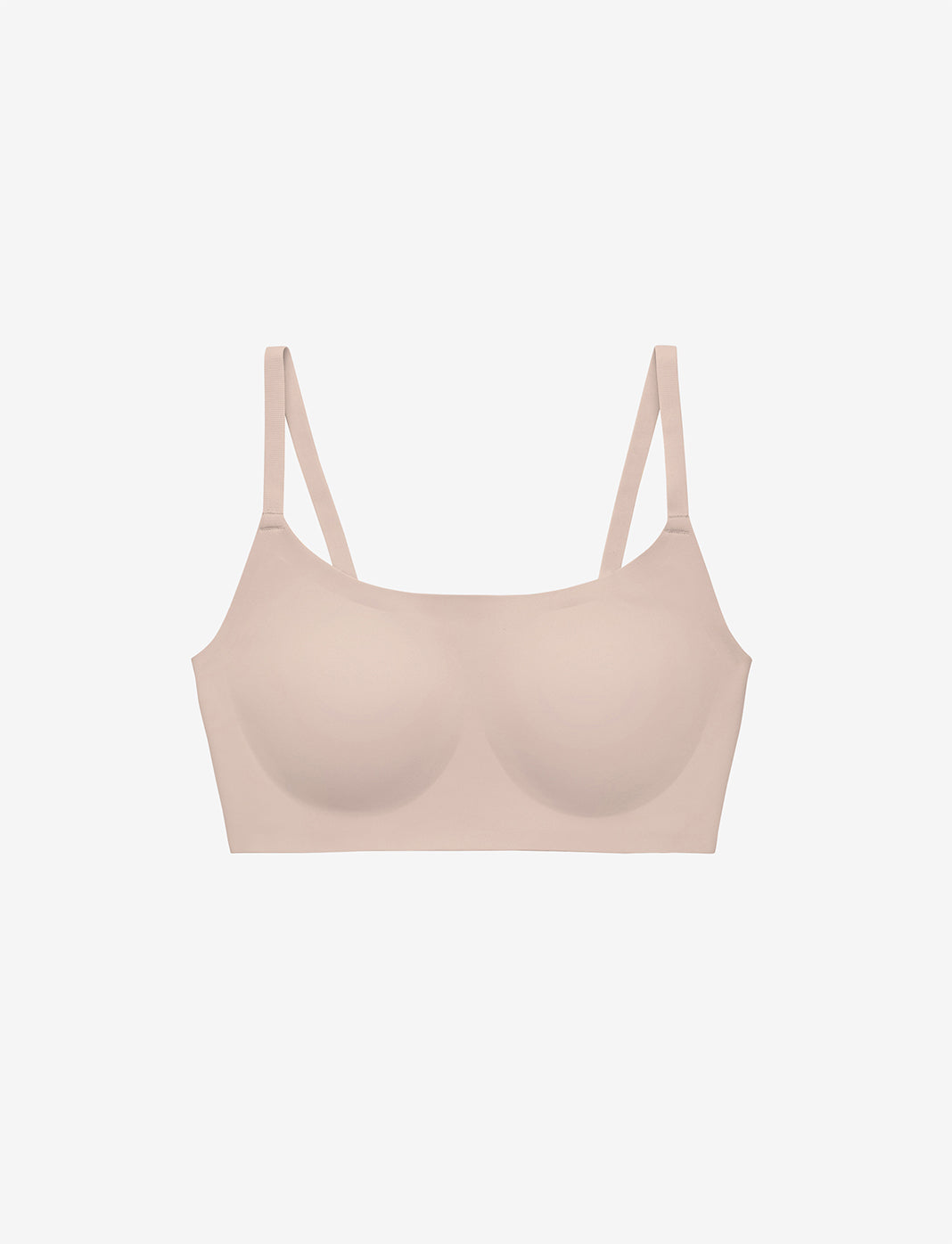 Adjustable Strap Wireless Bra Soft Taupe - Seamless Pullover Bra With  Adjustable Straps