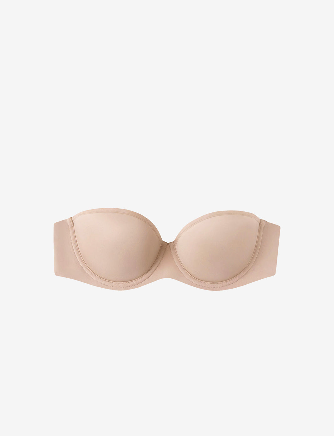 No-Wire Strapless Bra, Strapless Bras for Women Wireless Bra Without Straps  Comfortable Lightly Padded Bra Bralette Backless Breasts Padded C Nude 