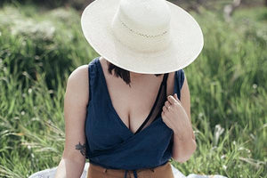 Woman modeling ThirdLove's Black 24/7 Classic Contour Plunge Bra