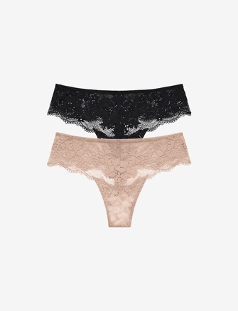 All Day Lace Thong 2 Pack