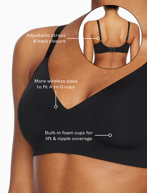 Black 24/7® Classic Wireless Bra ThirdLove – Thirdlove