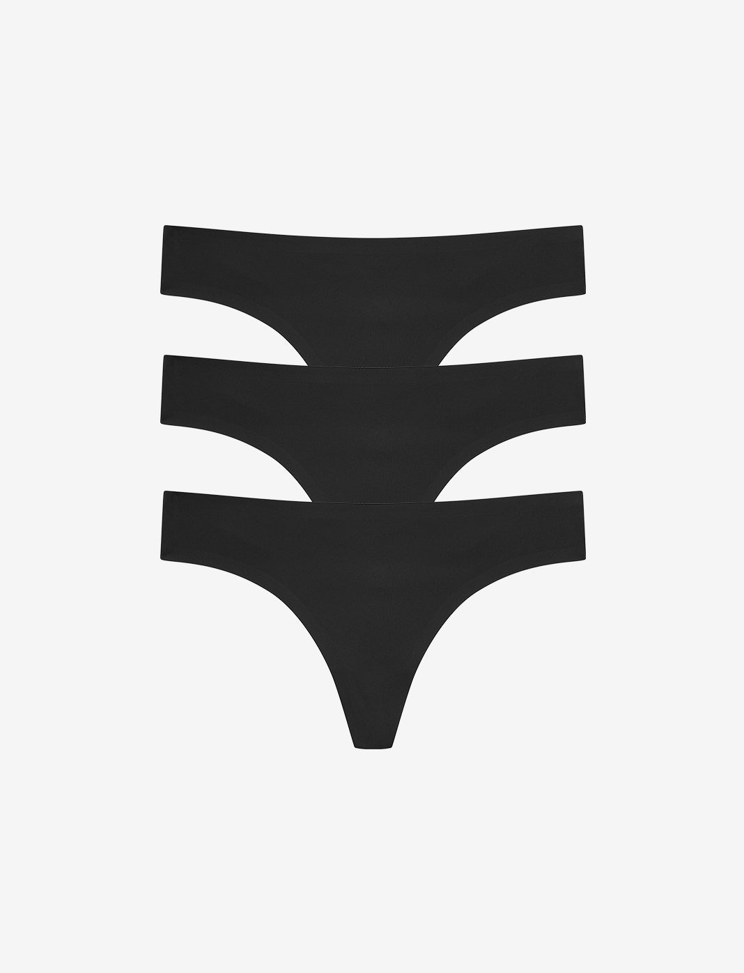 Black ComfortStretch Thong 3 Pack Box ThirdLove