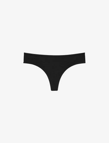 Black Soft Touch Cotton Thong