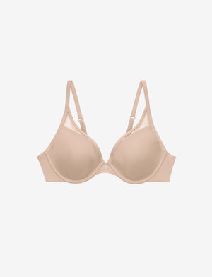24/7® Classic Uplift Plunge Bra Taupe - Comfortable Plunge Bra for All  Breast Sizes