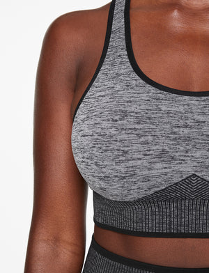 Flex Women's 2 Pack Seamless Padded Sports Bra, Charcoal and White , Medium  at  Women's Clothing store