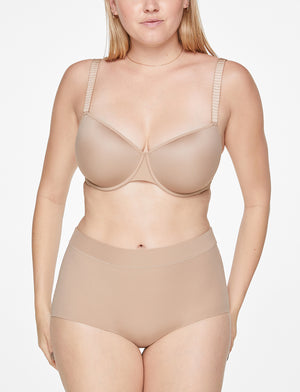 24/7® Classic T-Shirt Bra Taupe - Most Comfortable, Smoothing T