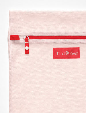 ThirdLove Wash Bag - Pink, RPET polyester mesh