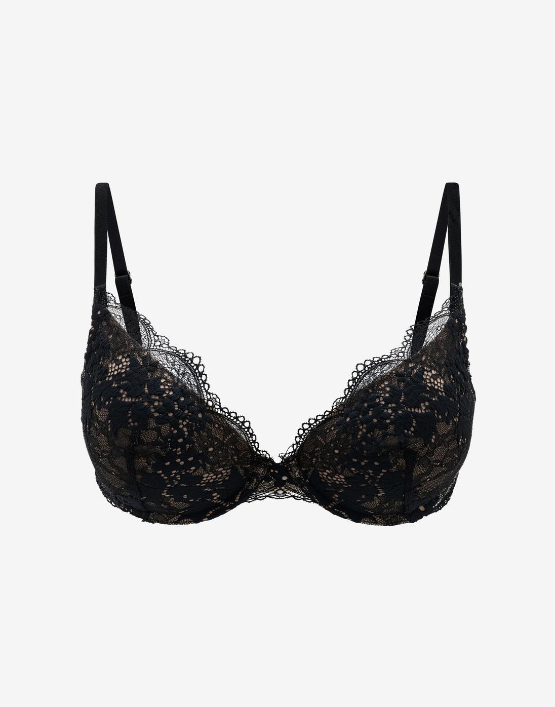 All Day Lace Push-Up Bra, Black - Thirdlove - 51% Recycled nylon/42% Nylon/7% Spandex