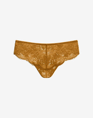 All Day Lace Thong - Amber - 51% Recycled nylon/42% Nylon/7% Spandex - ThirdLove
