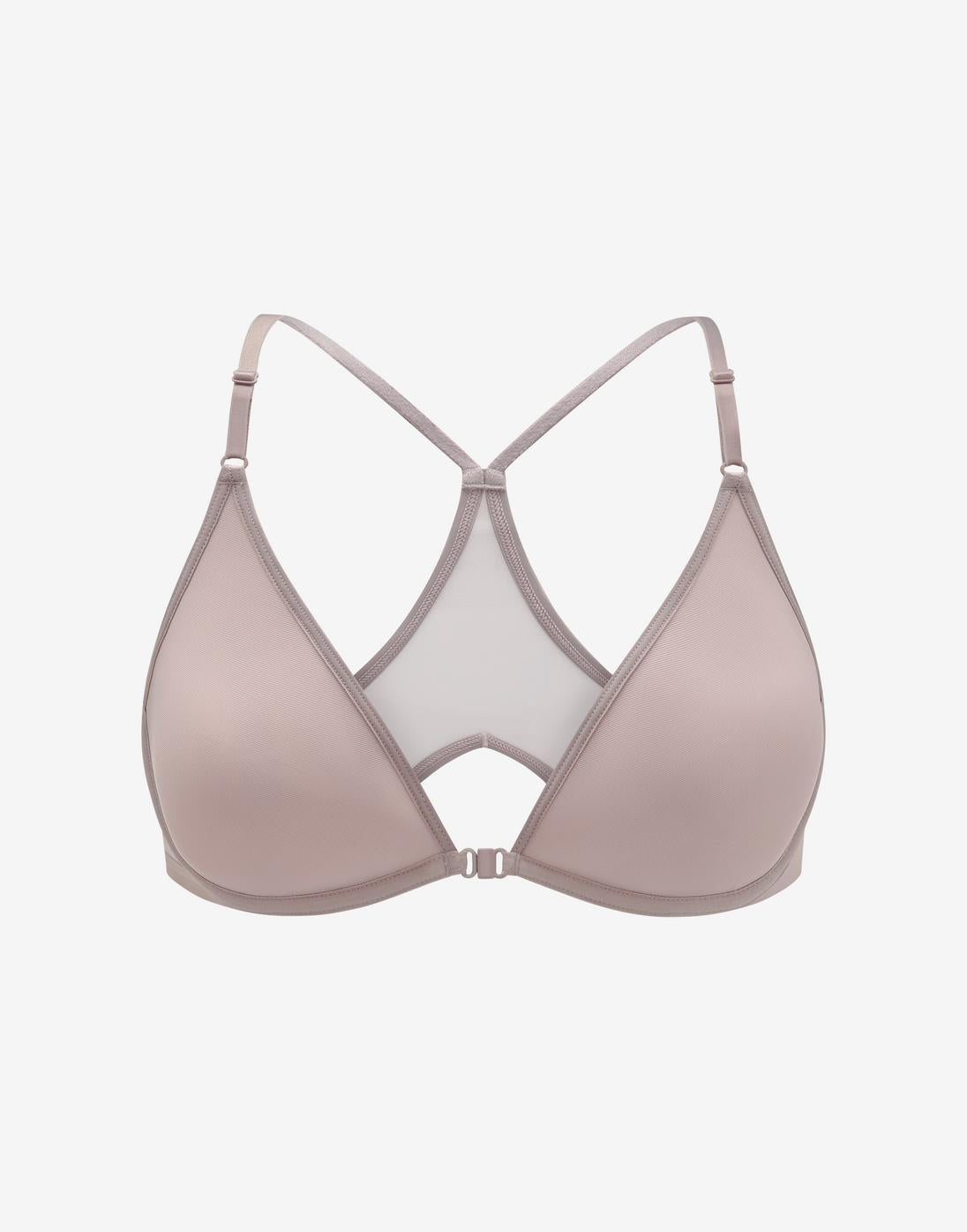 Bare Mesh Front Close Racerback Bra, Atmosphere - Thirdlove - Mesh