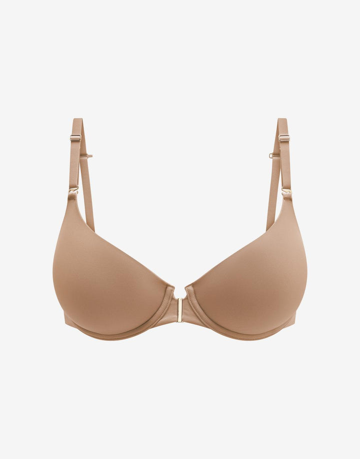 ComfortStretch Front Close T-Shirt Bra, Taupe - Thirdlove - Nylon/Spandex
