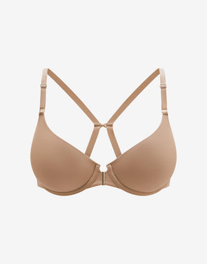 ComfortStretch Front Close T-Shirt Bra, Taupe - Thirdlove - Nylon/Spandex