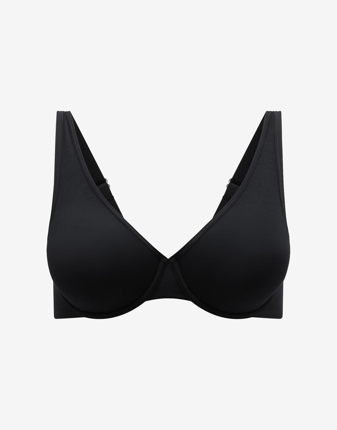 Organic Cloud Cotton Bra, Black - Thirdlove - Organic Cotton/Spandex