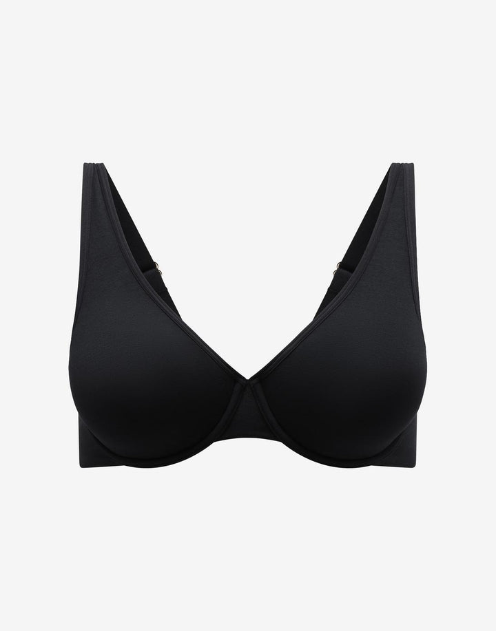 Organic Cloud Cotton Bra, Black - Thirdlove - Organic Cotton/Spandex