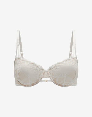Rose Lace Unlined Demi Bra