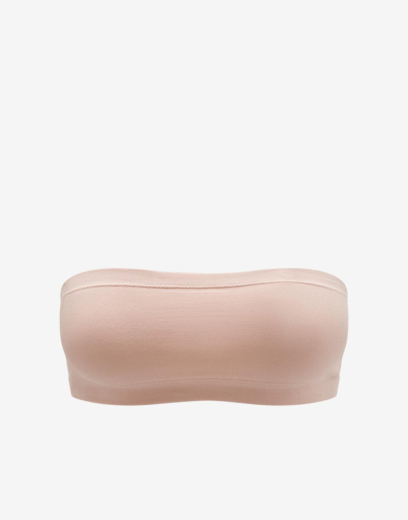 Seamless Cloud Cotton Wireless Bandeau, Rose Dust - Thirdlove - Nylon/Spandex