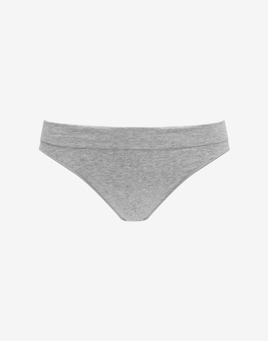 Seamless Cloud Cotton Thong - Heather Grey - Nylon/spandex - ThirdLove