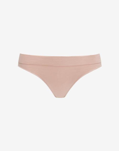 Seamless Cloud Cotton Thong - Rose Dust - Nylon/spandex - ThirdLove