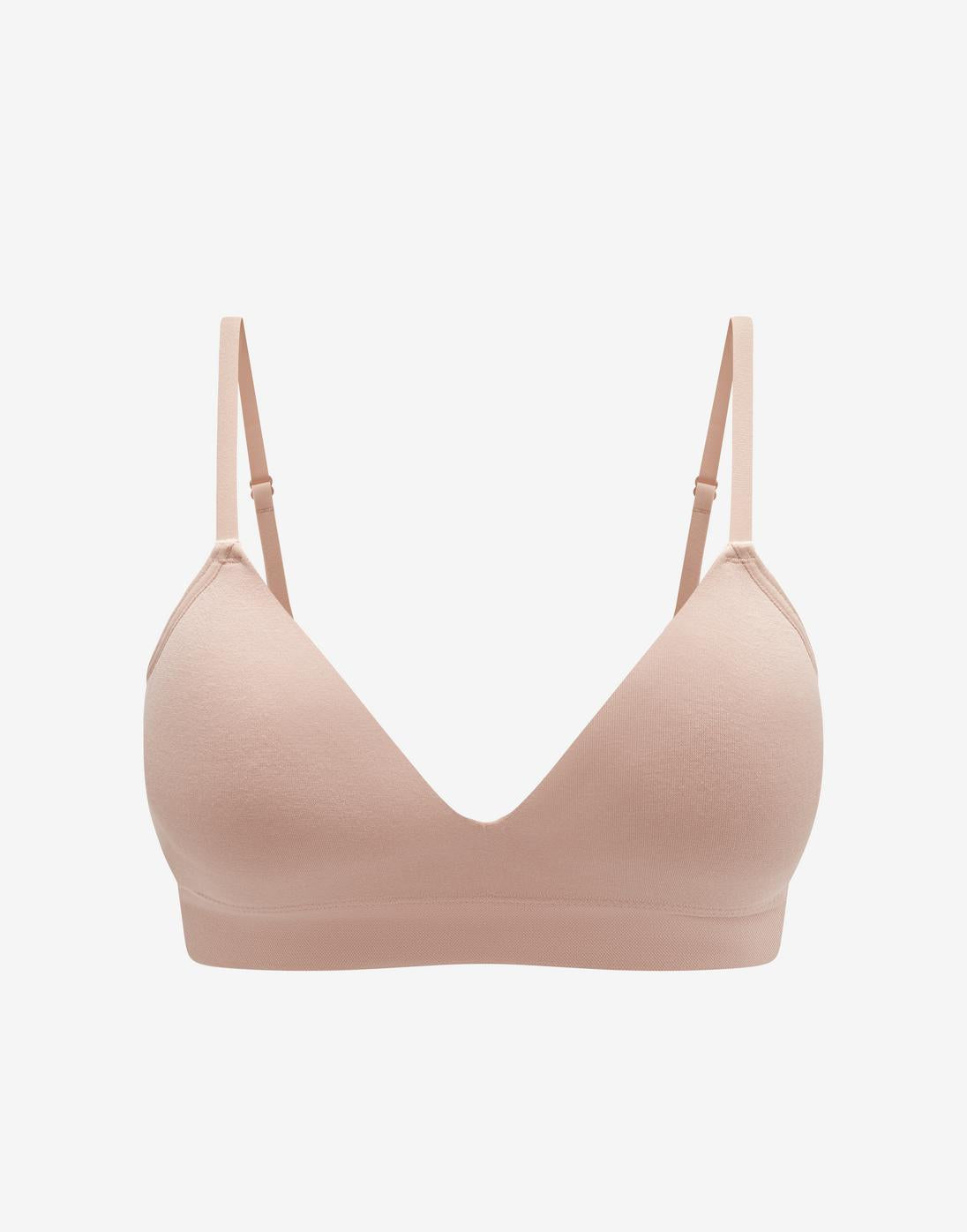 Seamless Cloud Cotton Wireless Bra, Rose Dust - Thirdlove - Nylon/Spandex