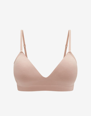 Seamless Cloud Cotton Wireless Bra, Rose Dust - Thirdlove - Nylon/Spandex