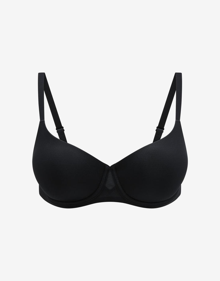 Thermoregulating TempSync™ T-Shirt Bra, Black - Thirdlove - 37.5® Nylon/Nylon/Spandex