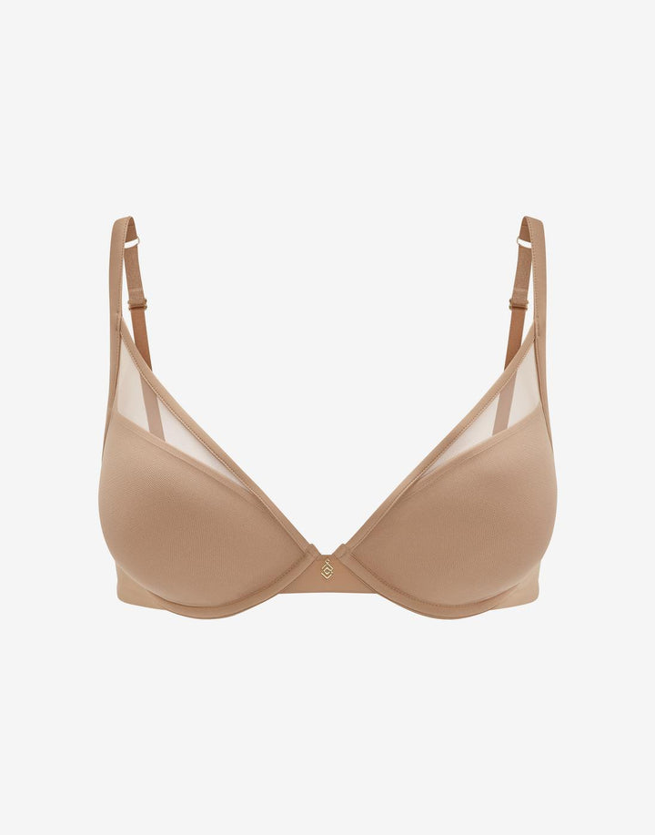 24/7® Classic Uplift Plunge Bra, Taupe - Thirdlove - Nylon/Spandex