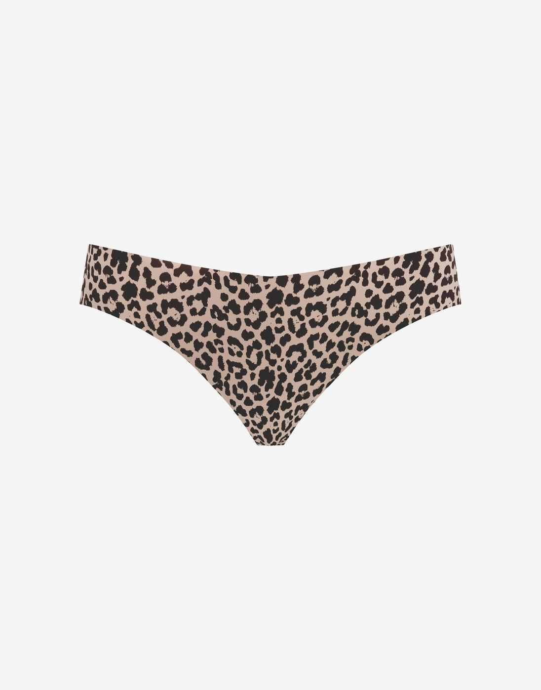 Zero Edge No-Show Thong - Leopard - 50% nylon/50% Spandex - ThirdLove