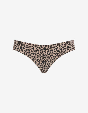 Zero Edge No-Show Thong - Leopard - 50% nylon/50% Spandex - ThirdLove