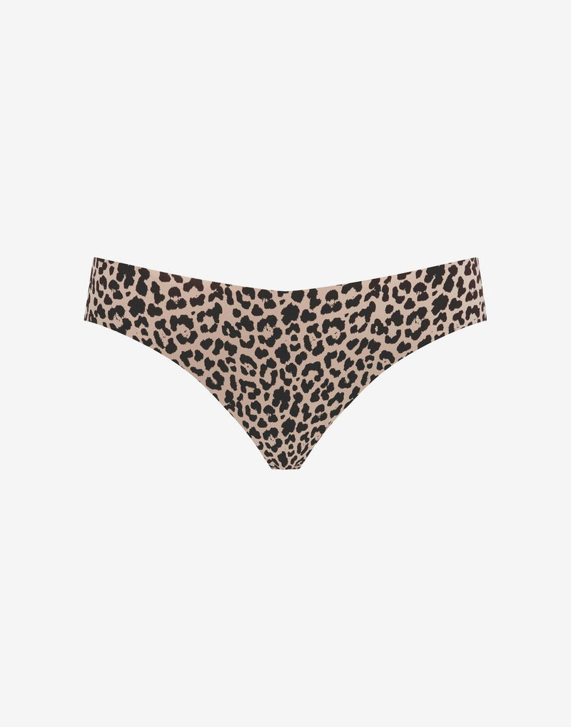 Zero Edge No-Show Thong - Leopard - 50% nylon/50% Spandex - ThirdLove