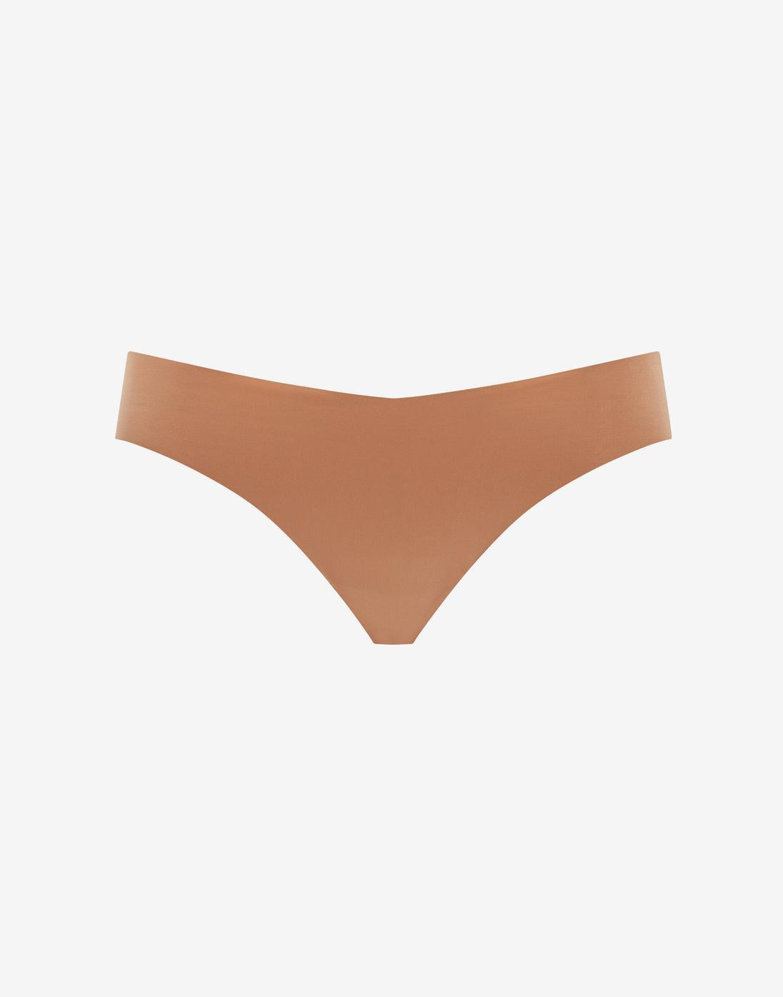 Zero Edge™ No-Show Thong - Mocha - Nylon/spandex - ThirdLove
