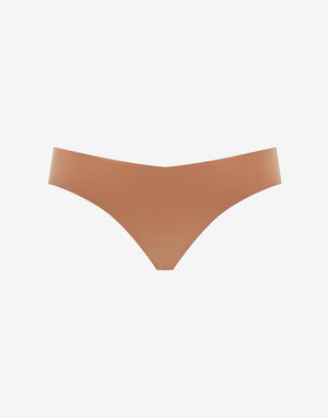 Zero Edge™ No-Show Thong - Mocha - Nylon/spandex - ThirdLove