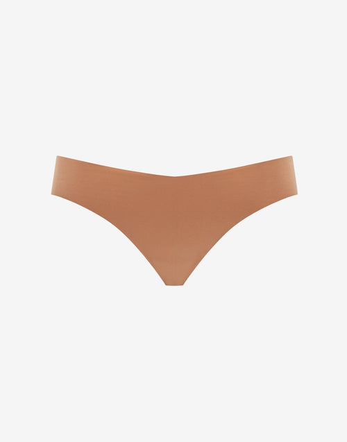 Zero Edge™ No-Show Thong - Mocha - Nylon/spandex - ThirdLove