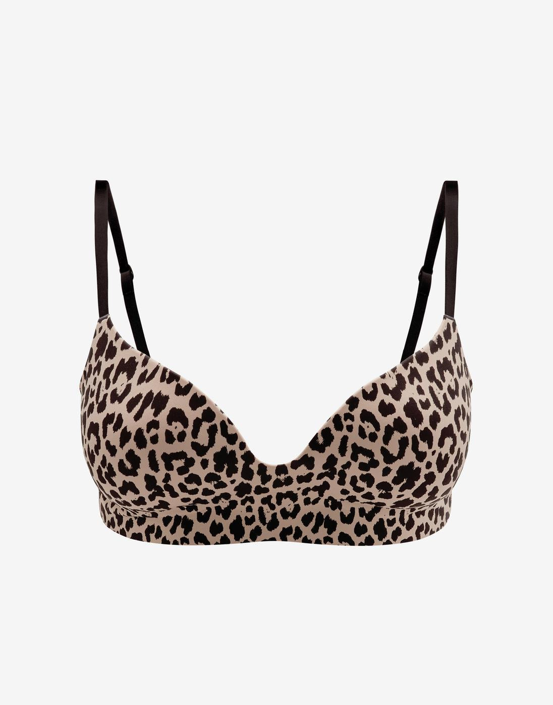 Zero Edge Wireless Push-Up Bra, Leopard - Thirdlove - 50% nylon/50% Spandex