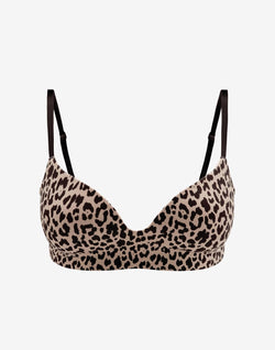 Zero Edge Wireless Push-Up Bra, Leopard - Thirdlove - 50% nylon/50% Spandex