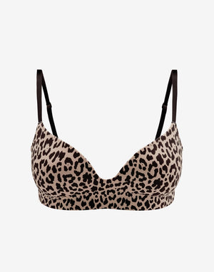Zero Edge Wireless Push-Up Bra, Leopard - Thirdlove - 50% nylon/50% Spandex