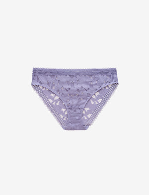 Cotton Lace Mid-Rise Bikini - Iris - Nylon/Cotton/Spandex - ThirdLove