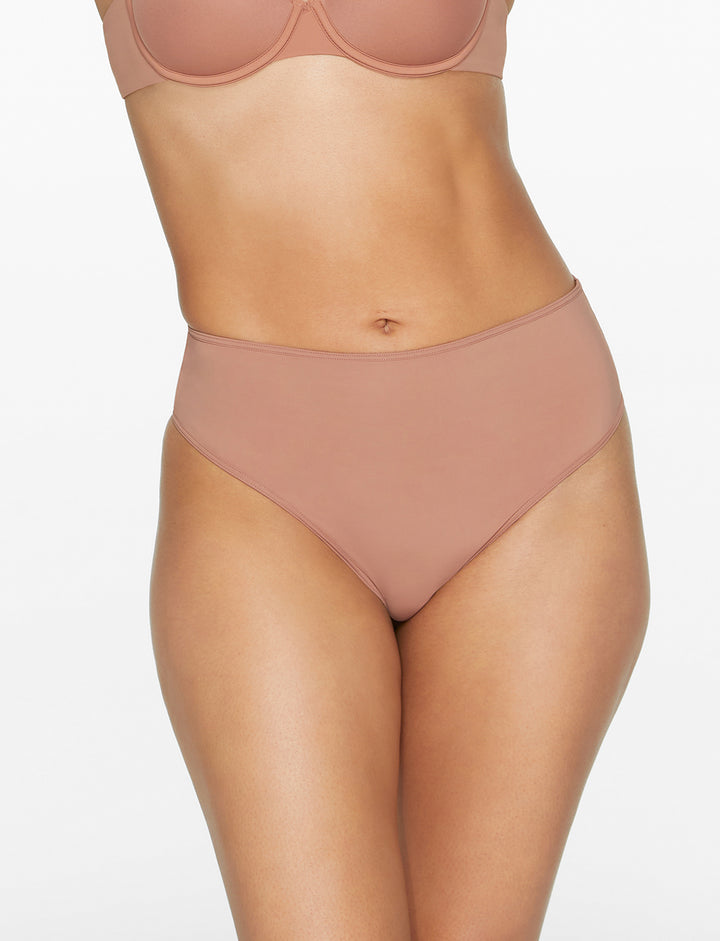 24/7® High Rise Thong - Mocha - Nylon/spandex - ThirdLove,model2
