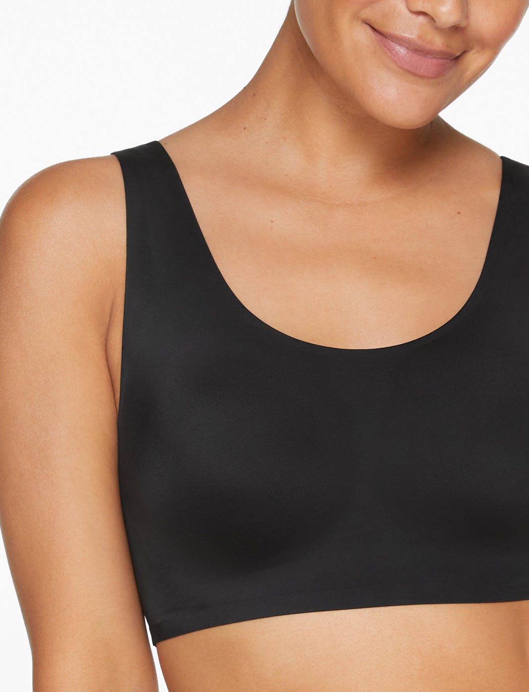 Smoothing Scoop Wireless Bra - Black - Nylon/Spandex -Thirdlove