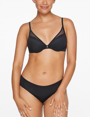 More of Me to Love 3-Pack Bra Liners: Black, Beige, White - 100% Cotton -  Large - 2 Thin Band