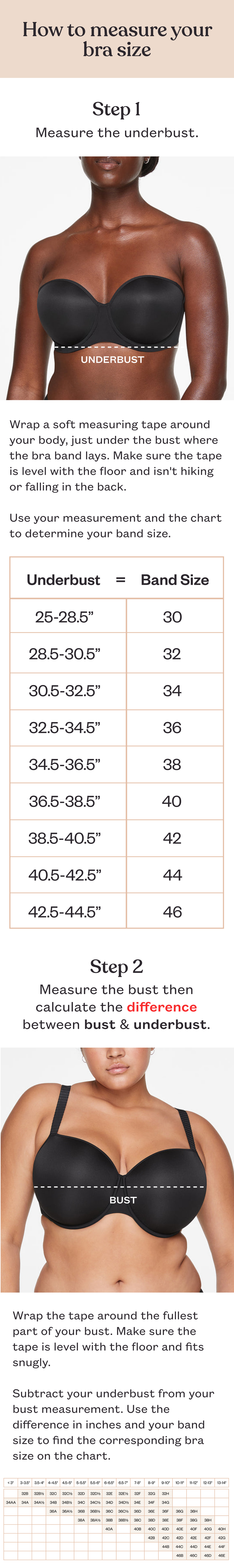 Bra Size Chart & Calculator Find The Perfect Size ThirdLove Thirdlove