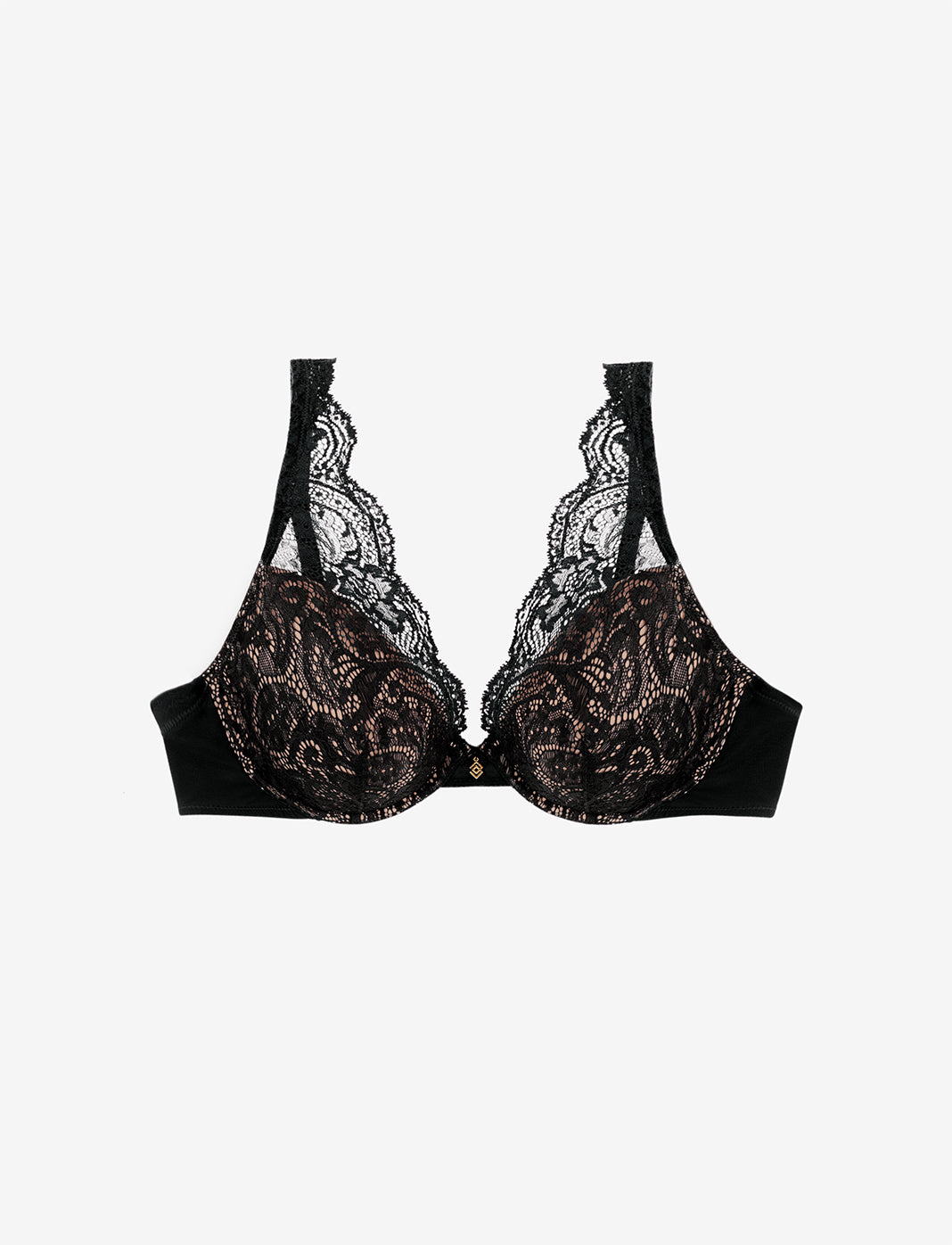 24/7® Lace Contour Plunge Bra, Black - Thirdlove - Nylon/Spandex,