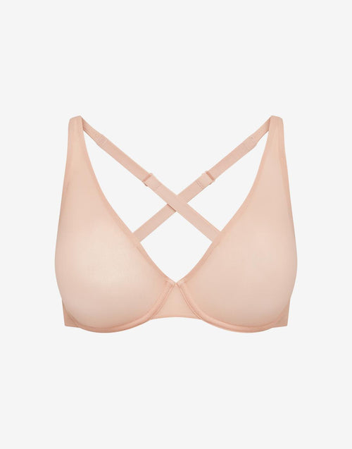 Bare Mesh Unlined Bra , Rose Dust - Thirdlove - Mesh 