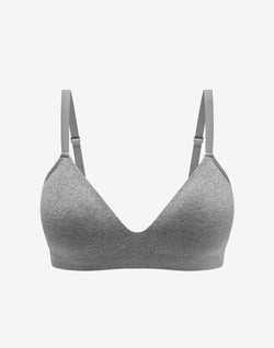 Form 360 Fit™ Wireless Bra - Heather Grey - Nylon/Spandex -Thirdlove