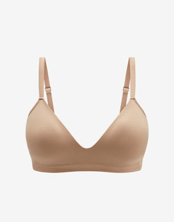 Form 360 Fit™ Wireless Bra - Taupe - Nylon/Spandex -Thirdlove
