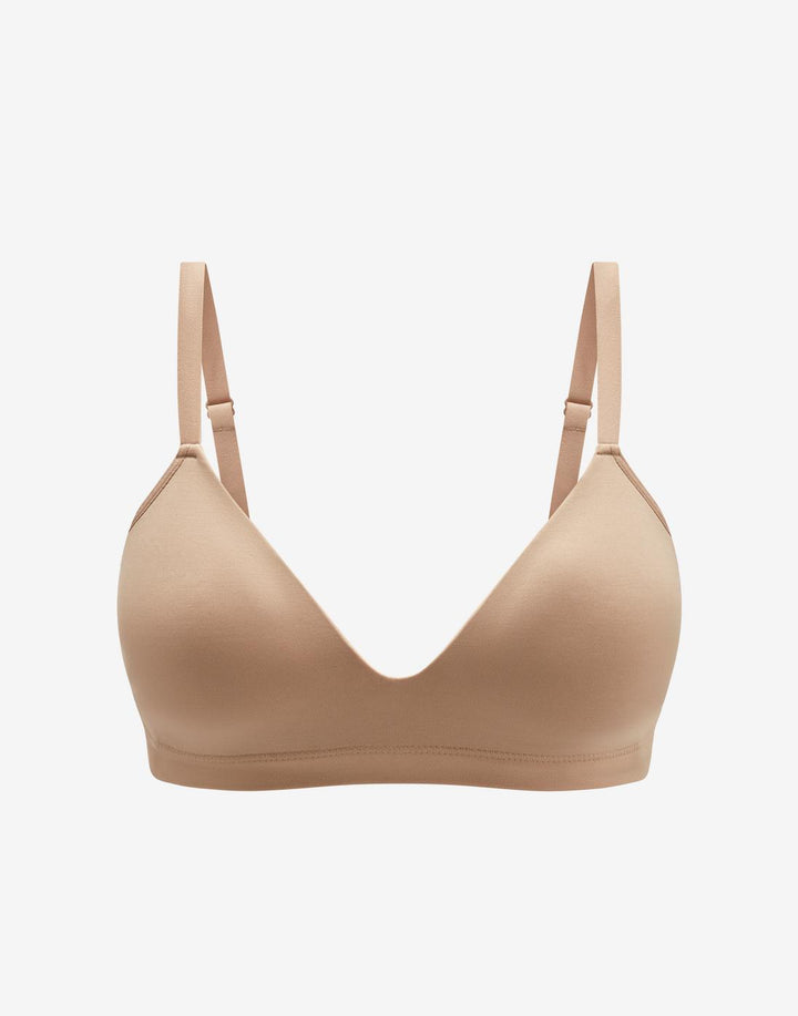 Form 360 Fit™ Wireless Bra - Taupe - Nylon/Spandex -Thirdlove
