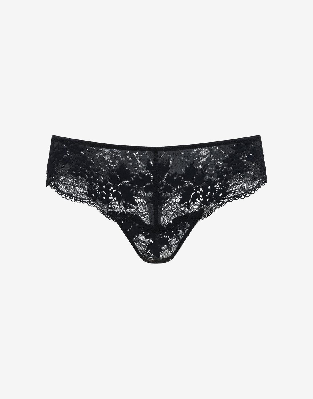 All Day Lace Thong - Black - 51% Recycled nylon/42% Nylon/7% Spandex - ThirdLove