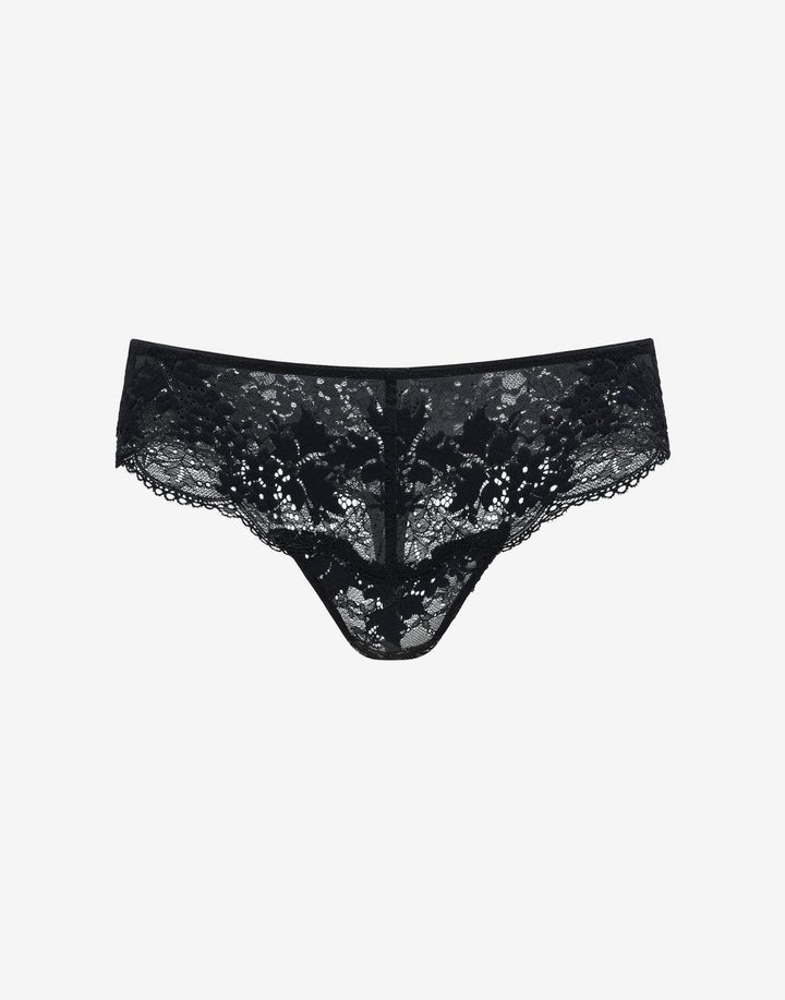 All Day Lace Thong - Black - 51% Recycled nylon/42% Nylon/7% Spandex - ThirdLove