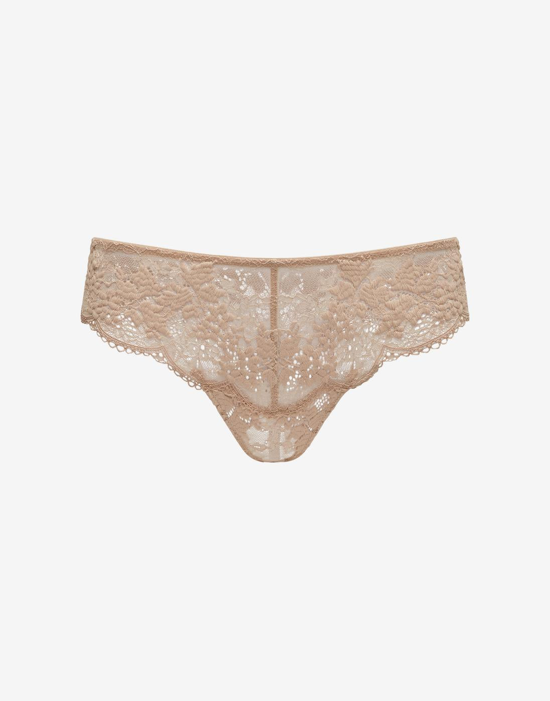 All Day Lace Thong - Taupe - 51% Recycled nylon/42% Nylon/7% Spandex - ThirdLove