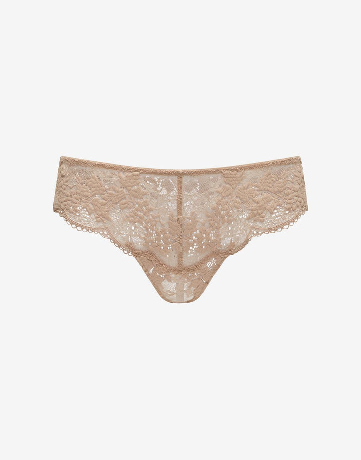 All Day Lace Thong - Taupe - 51% Recycled nylon/42% Nylon/7% Spandex - ThirdLove